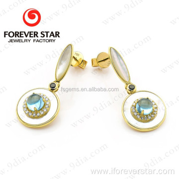 9ct Simple Gold Earring Designs for Women